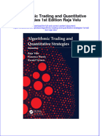(Download PDF) Algorithmic Trading and Quantitative Strategies 1St Edition Raja Velu Online Ebook All Chapter PDF