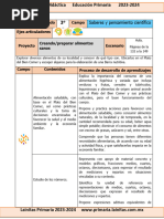 Proyecto Alimentación Saludable Tercer Grado | PDF | Alimentos