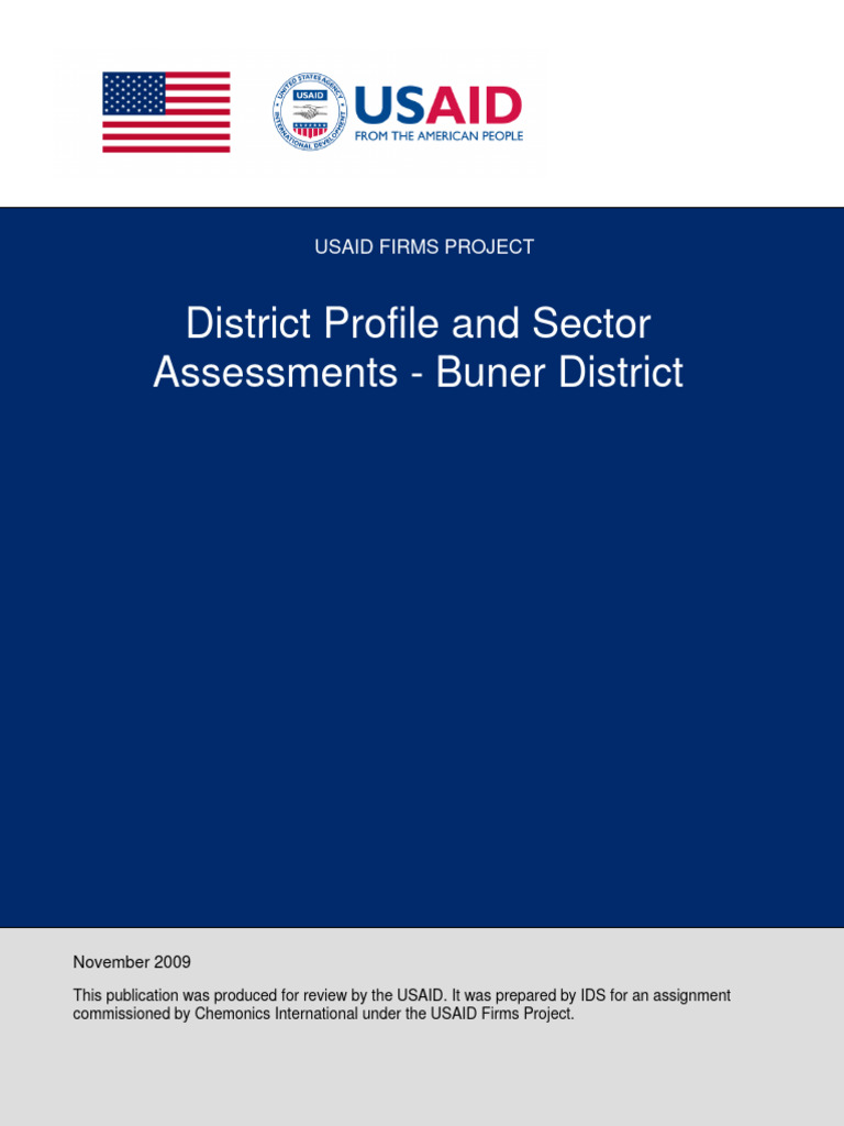 District Profile And Sector Pdf Water United States Agency For