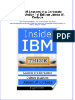 [Download pdf] Inside Ibm Lessons Of A Corporate Culture In Action 1St Edition James W Cortada online ebook all chapter pdf 