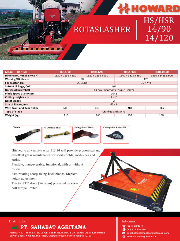 (2024) Howard Rotaslasher HS-HSR 14-90 14-120 | PDF