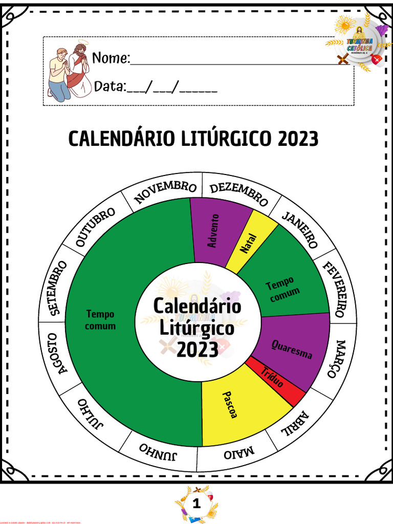 Material 08 - Calendario Liturgico | PDF | Advento | Cor