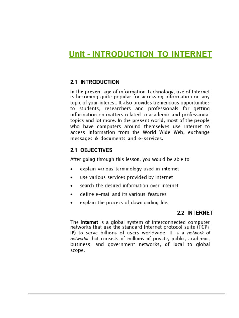 Basics of Internet (1) | PDF | File Transfer Protocol | Digital ...