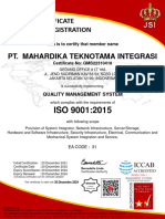 MTI 9K Certificate 2023
