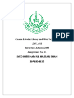 Syed Ihtisham Ul Hassan Shah 20PLR04625