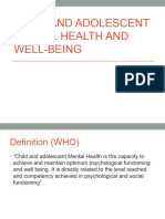 Child and Adolescent Well-Being