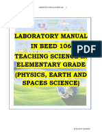 Beed 106 Laboratory Manual Final Physics, Earth and Space Science