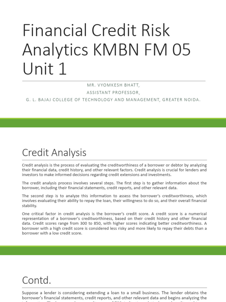 Fcra Notes Unit 1 To 5 VB | PDF | Loans | Finance & Money Management