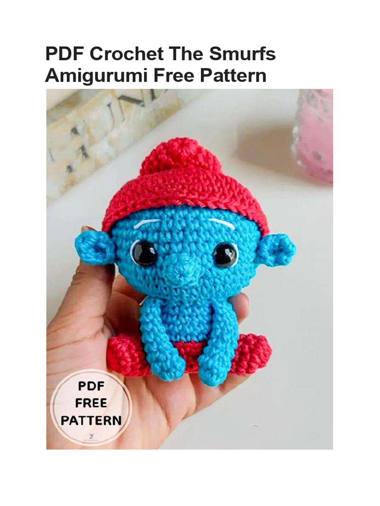Free Amigurumi Smurf Crochet Pattern | PDF | Crochet | Amigurumi
