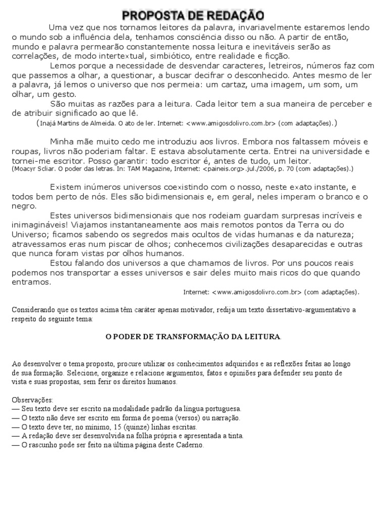 Efeitos De Mudanças No Ensino Médio Redação