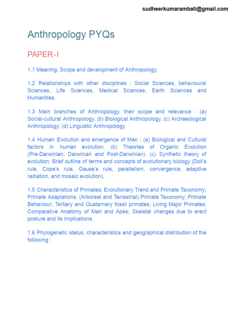 Anthropology Exam Preparation Guide | PDF | Kinship | Homo