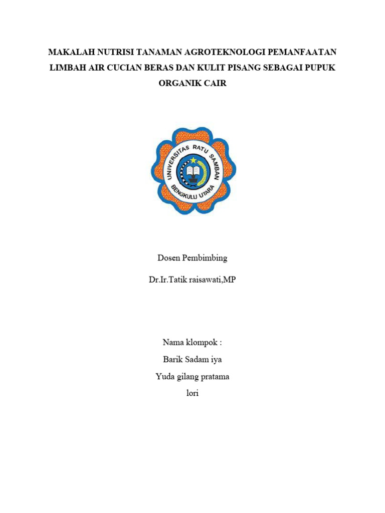 Makalah Nutrisi Tanaman 1 Pdf