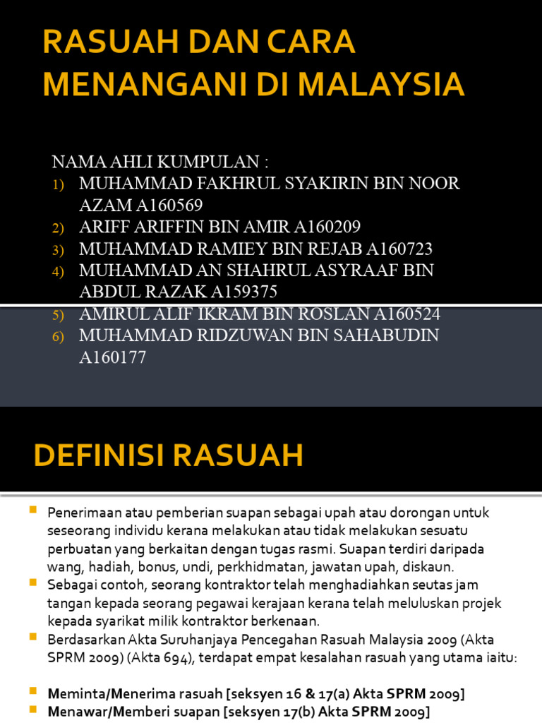 Rasuah Dan Cara Menangani Di Malaysia | PDF