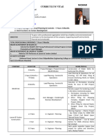 K.V.Manoj - Resume - Planning & Controls