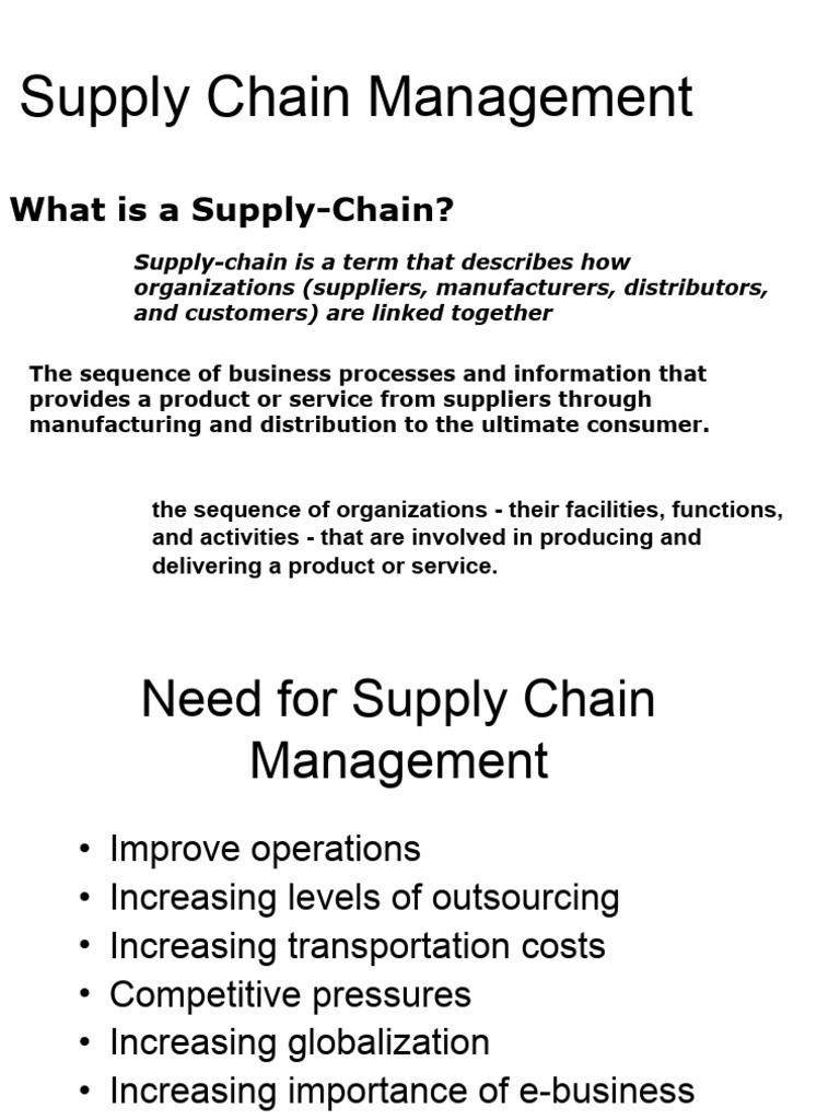 Supply Chain Management Guide | PDF | Supply Chain | Outsourcing