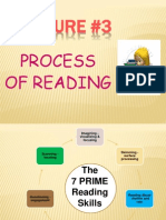 Lecture #3: Process of Reading