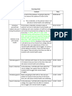 FMP Draft Running Order