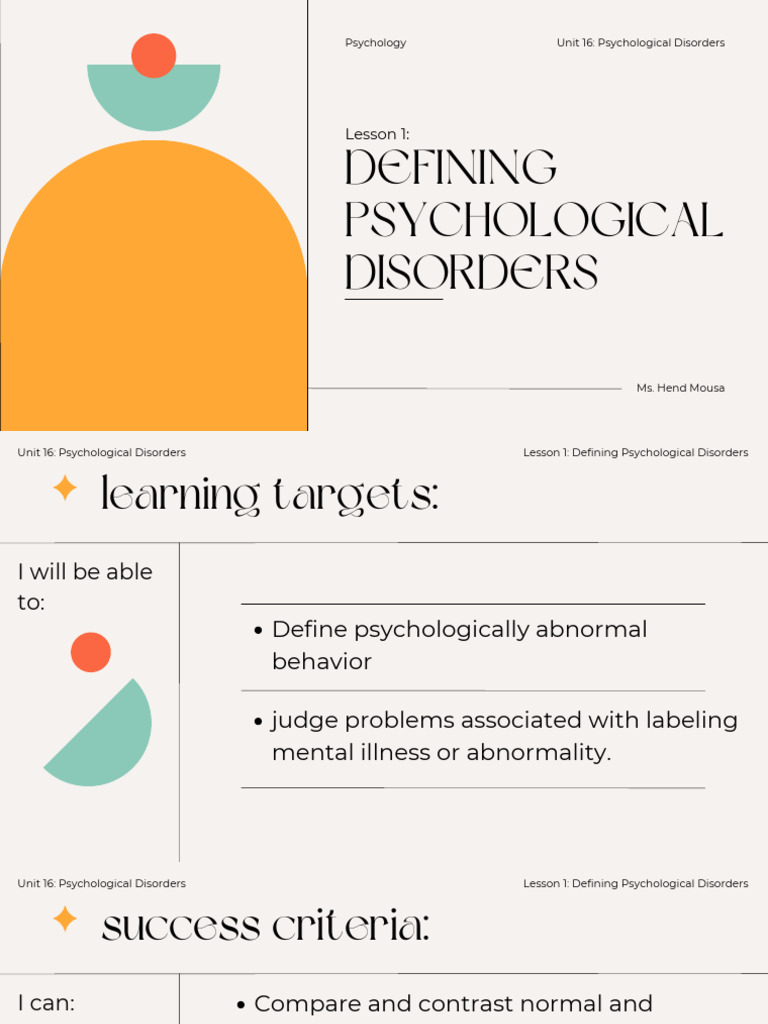 16 1 Defining Psychological Disorders Pdf Diagnostic And