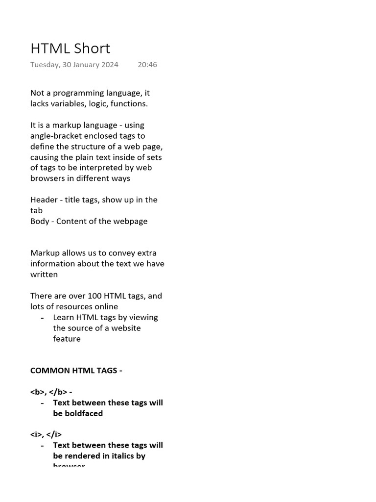 HTML Short | PDF