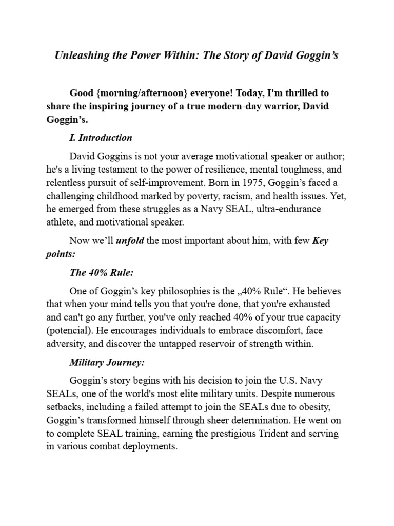 Unleashing the Power within: The Life and Achievements of Anita Goggins