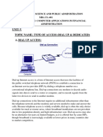 Mba Fa Iv Sem 401 Internet Type of Access