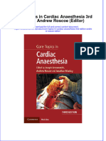 [Download pdf] Core Topics In Cardiac Anaesthesia 3Rd Edition Andrew Roscoe Editor online ebook all chapter pdf 