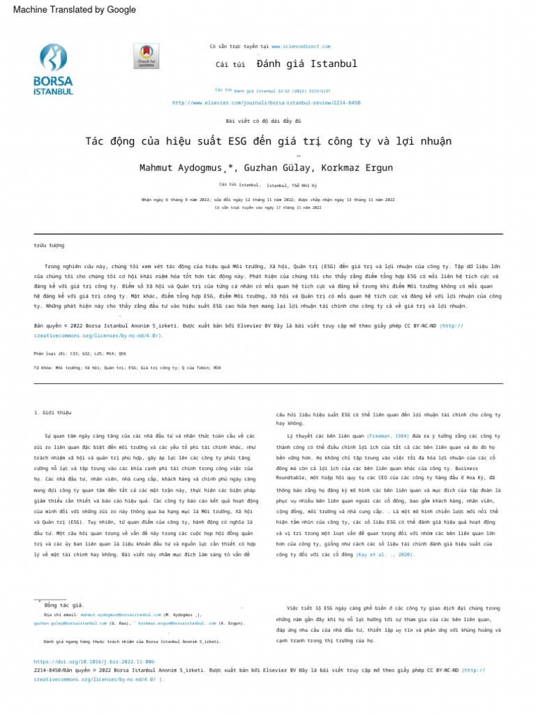 Esg And Financial Performance Pdf