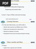 Lecture 2 Ethics Types and Moral Reasoning