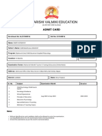 MV Education __ Download Admit Card