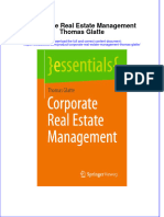 (Download PDF) Corporate Real Estate Management Thomas Glatte Online Ebook All Chapter PDF