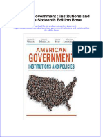 (Download PDF) American Government Institutions and Policies Sixteenth Edition Bose Online Ebook All Chapter PDF