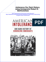 (Download PDF) American Intolerance Our Dark History of Demonizing Immigrants Robert E Bartholomew Online Ebook All Chapter PDF