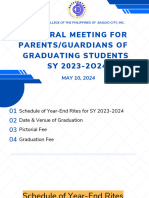 General Orientation of Parentguardian of Graduating Students