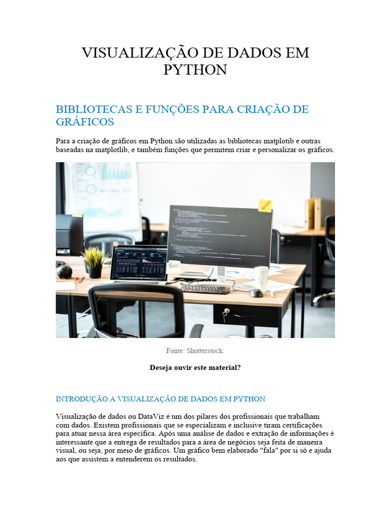 Gráficos em Python com Matplotlib | PDF | Python (linguagem de ...