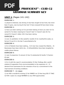 Keynote Proficient Grammar Summary Key