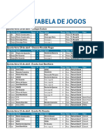 JOGOS ESCOLARES - TABELA DE JOGOS