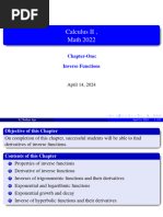 Calculus - II (Chapter-One)