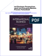 (Download PDF) International Business Perspectives From Developed and Emerging Markets K Praveen Parboteeah Online Ebook All Chapter PDF