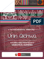 Yachachinapaq Simikuna - Urin Qichwa Vocabulario Pedagógico Quechua Sureño