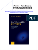 [Download pdf] Covariant Physics From Classical Mechanics To General Relativity And Beyond 1St Edition Moataz H Emam online ebook all chapter pdf 
