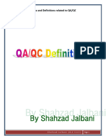 QA QC Definitions