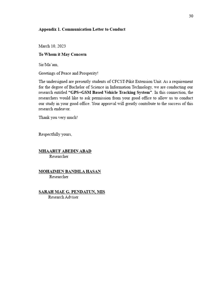 Request for Research Permission Letter | PDF | Business | Technology ...