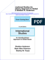 (Download PDF) International Studies An Interdisciplinary Approach To Global Issues Sheldon R Anderson Online Ebook All Chapter PDF