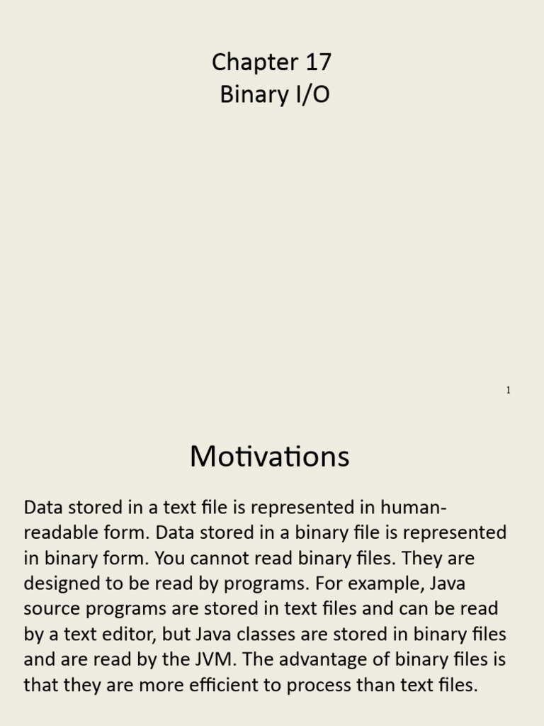 Java Binary I/O: Reading & Writing Data | PDF | String (Computer ...