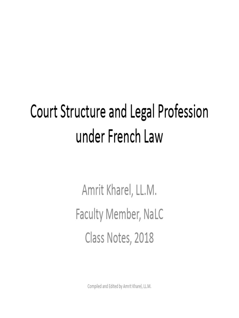 2.2.3court Structure and Legal Profession France | PDF | Prosecutor | Judge