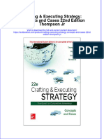 (Download PDF) Crafting Executing Strategy Concepts and Cases 22Nd Edition Thompson JR Online Ebook All Chapter PDF