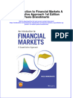 (Download PDF) An Introduction To Financial Markets A Quantitative Approach 1St Edition Paolo Brandimarte Online Ebook All Chapter PDF