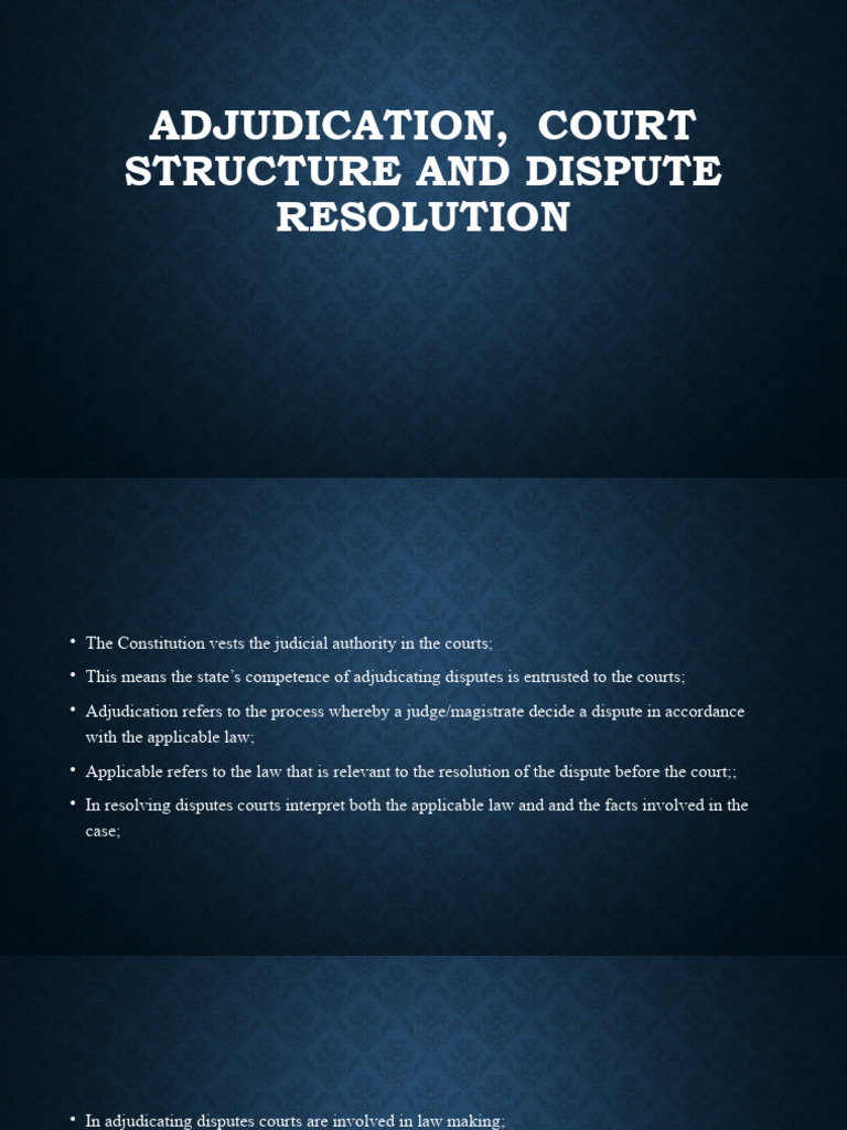 Court Structure and Adjudication Overview | PDF | Supreme Courts ...