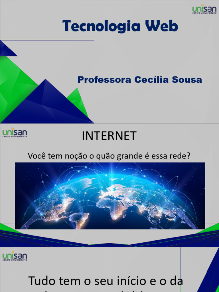 Introdução à Tecnologia Web e Internet | PDF | Rede mundial de ...