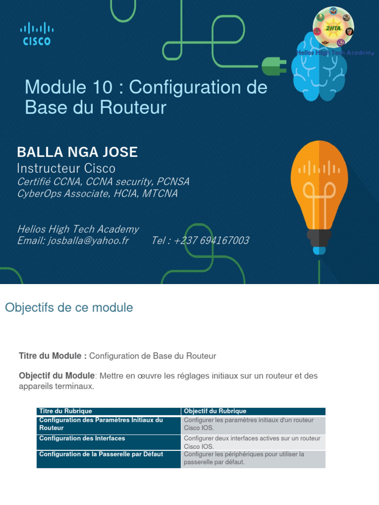 Configuration de Base du Routeur Cisco | PDF | Adresse IP | I Pv6